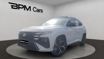 92250 : Hyundai La Garenne-Colombes - BPM Cars - HYUNDAI Tucson - Tucson - Serenity White Métal/Toit/rétros Black - Traction - Hybride : Essence/Electrique
