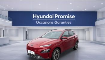 29200 : Hyundai Brest - Iroise Automobiles - HYUNDAI Kona - Kona - Sunset Red Métal - Traction - Electrique