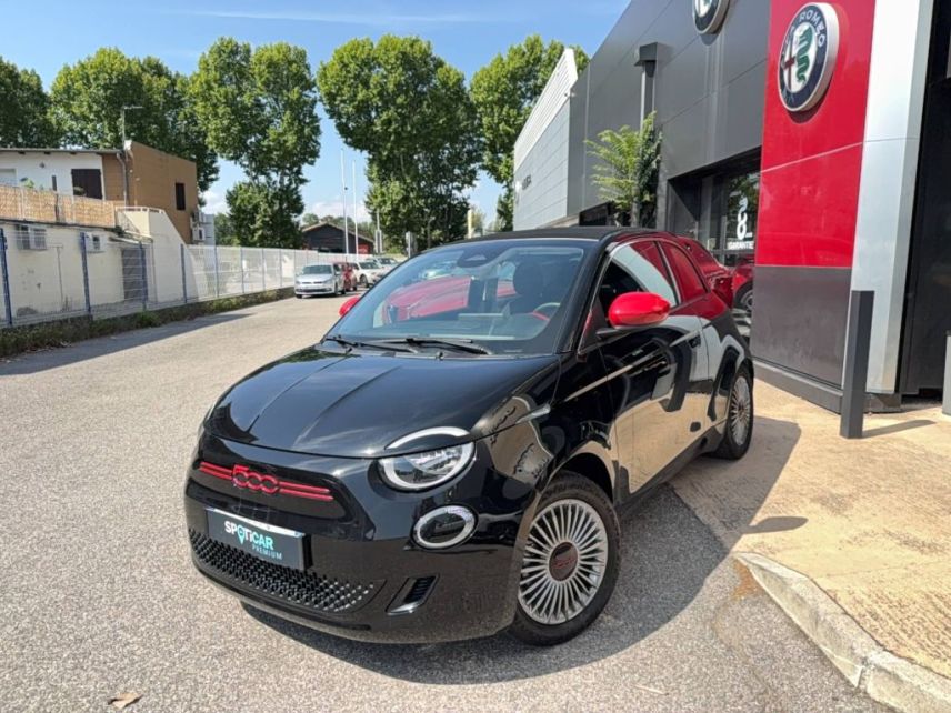 04100 : Hyundai Manosque - Pedinielli - FIAT 500e CABRIOLET (RED) - 500 III ELECTRIQUE - Noir - Automate à fonct. Continu - Courant électrique