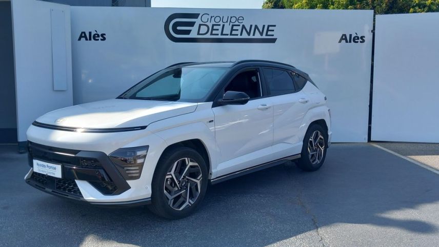 30100 : Hyundai Alès - Auto Hall - HYUNDAI KONA N Line Executive - KONA II - Blanc - Automate sequentiel - Essence / Courant électrique
