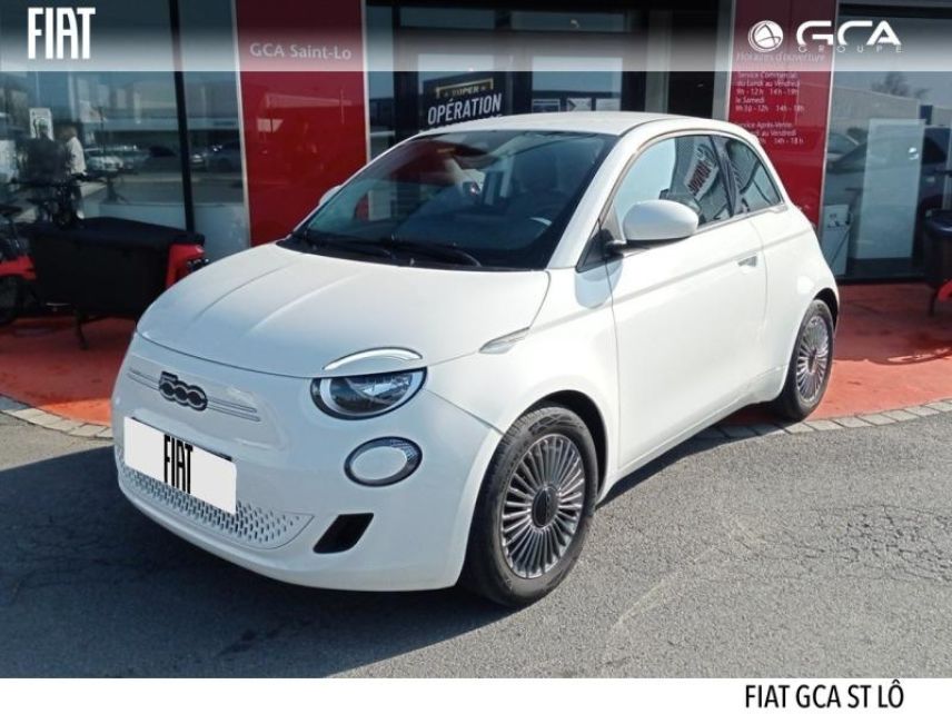 50000 : Hyundai Saint-Lô - GCA - FIAT 500 - 500 - Blanc - Traction - Electrique