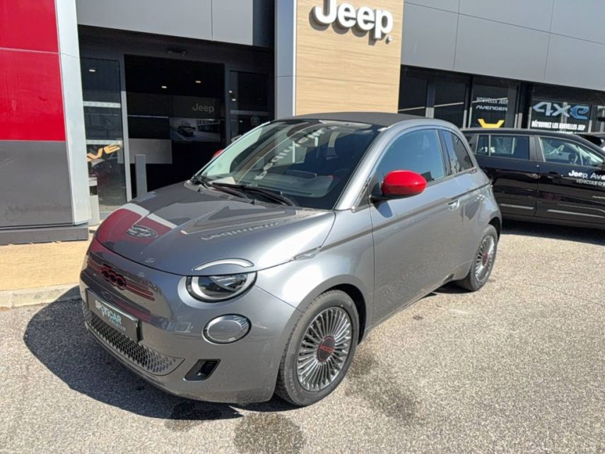 04100 : Hyundai Manosque - Pedinielli - FIAT 500e CABRIOLET MY22 SERIE 1 STEP 1 (RED) - 500 III - Gris - Automate à fonct. Continu - Courant électrique