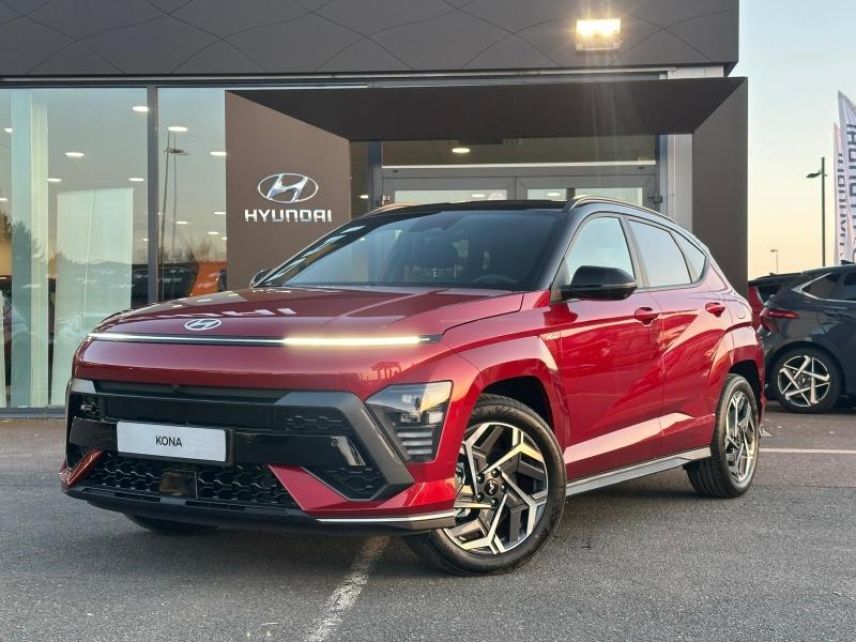 57200 : Hyundai Sarreguemines - Theobald Automobiles - HYUNDAI Kona - Kona - Ultimate Red métallisé/Toit/rétros Black - Traction - Hybride : Essence/Electrique