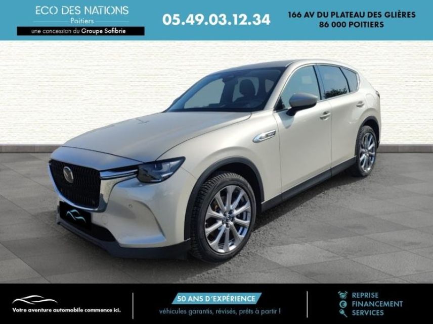 86000 : Hyundai Poitiers - Eco des Nations - MAZDA CX-60 - CX-60 - Blanc - Transmission intégrale - Hybride rechargeable : Essence/Electrique
