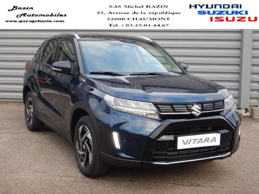 52000 : Hyundai Chaumont - Garage Michel Bazin - SUZUKI Vitara - Vitara - So'Color Sphere Blue Pearl/Black métal - Transmission intégrale - Essence/Micro-Hybride