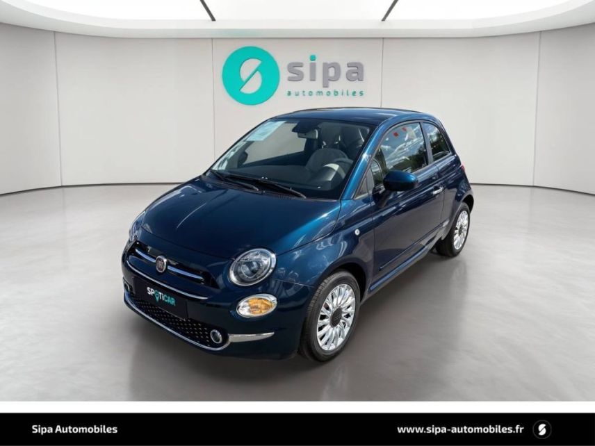 33140 : Hyundai Bordeaux Sud Villenave d'Ornon - Sipa Automobiles - FIAT 500 SERIE 8 EURO 6D-TEMP Lounge - 500 II - Bleu - Boîte manuelle - Essence sans plomb