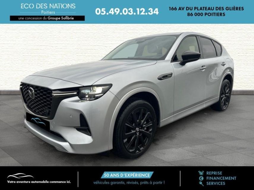 86000 : Hyundai Poitiers - Eco des Nations - MAZDA CX-60 - CX-60 - Sonic Silver métallisé - Transmission intégrale - Hybride rechargeable : Essence/Electrique