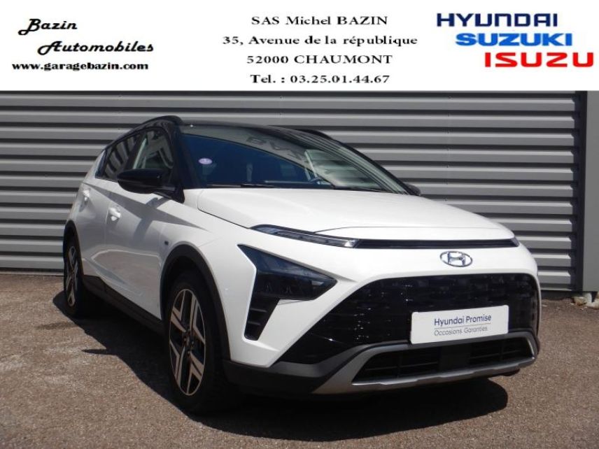 52000 : Hyundai Chaumont - Garage Michel Bazin - HYUNDAI Bayon - Bayon - Polar White/Toit/rétros Black - Traction - Essence/Micro-Hybride