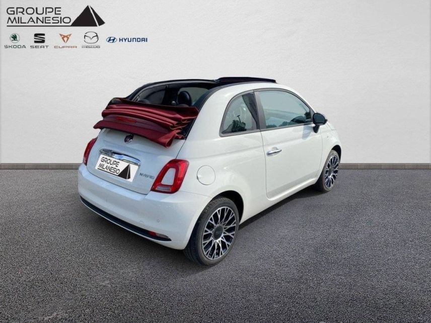 13730 : Hyundai Marignane - Cap Milanesio - FIAT 500C  - 500C (09/2022) - Blanc - Boîte manuelle - Essence sans plomb