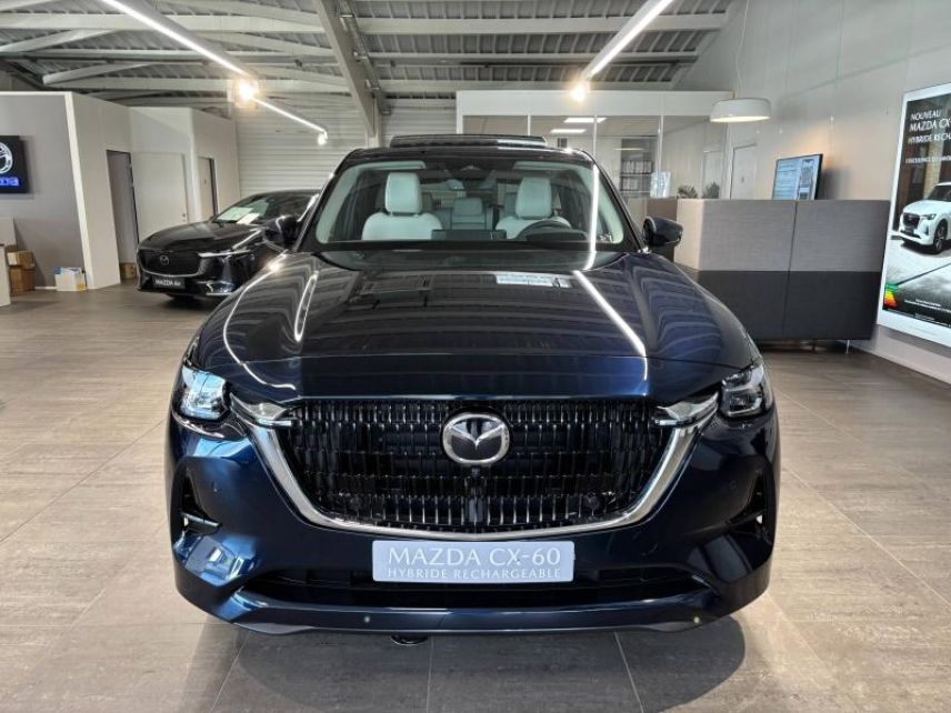 29000 : Hyundai Quimper - Iroise Automobiles - MAZDA CX-60 - CX-60 - Deep Crystal Blue métallisé - Transmission intégrale - Hybride rechargeable : Essence/Electrique