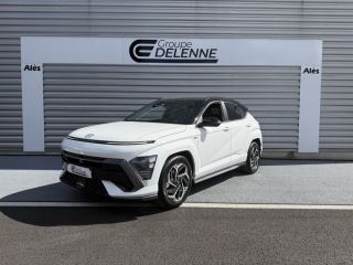 30100 : Hyundai Alès - Auto Hall - HYUNDAI KONA N Line Executive - KONA II - Blanc - Automate sequentiel - Essence / Courant électrique