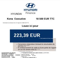 83130 : Hyundai Toulon - Autodif SAS - Groupe BALDASSARI - HYUNDAI KONA ELECTRIC Executive - KONA ELECTRIQUE - NOIR - Automate à fonct. Continu - Courant électrique