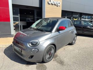 04100 : Hyundai Manosque - Pedinielli - FIAT 500e CABRIOLET MY22 SERIE 1 STEP 1 (RED) - 500 III - Gris - Automate à fonct. Continu - Courant électrique