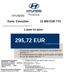 83130 : Hyundai Toulon - Autodif SAS - Groupe BALDASSARI - HYUNDAI KONA ELECTRIC Executive - KONA ELECTRIQUE - NOIR - Automate à fonct. Continu - Courant électrique