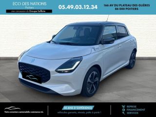 86000 : Hyundai Poitiers - Eco des Nations - SUZUKI Swift - Swift - Pure White Pearl Metal/Toit Min Gray - Traction - Essence/Micro-Hybride