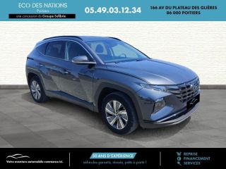86000 : Hyundai Poitiers - Eco des Nations - HYUNDAI Tucson - Tucson - Teal Blue Métal/Toit/rétros Black - Traction - Hybride : Essence/Electrique