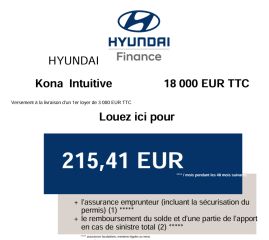 83130 : Hyundai Toulon - Autodif SAS - Groupe BALDASSARI - HYUNDAI KONA ELECTRIC Intuitive - KONA ELECTRIQUE - DARK NIGHT - Automate à fonct. Continu - Courant électrique